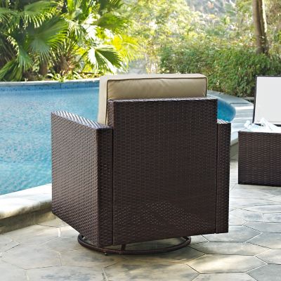 Image showing  Palm Harbor Wicker Swivel Rocker Chair