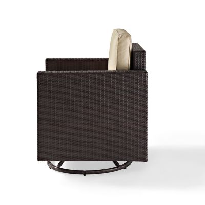 Image showing 8 th Crosley Palm Harbor Wicker Swivel Rocker Chair