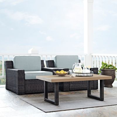 Crosley 3 pc. Beaufort Outdoor Wicker Chat Set, KO70099BR