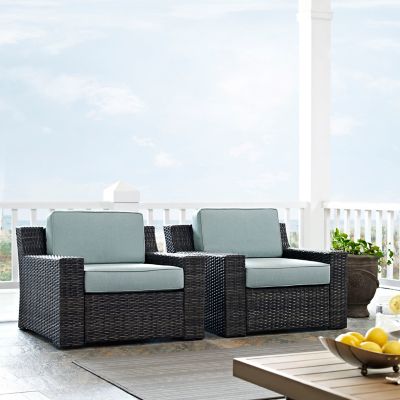 Crosley 2 pc. Beaufort Outdoor Wicker Chair Set