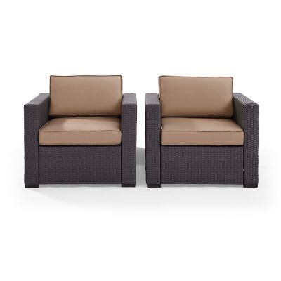 Image showing  Biscayne Wicker Chair Set, Mocha, 2-Pack