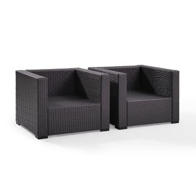 Image showing  Biscayne Wicker Chair Set, Mocha, 2-Pack