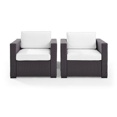 Image showing  Biscayne Wicker Chair Set, White, 2-Pack