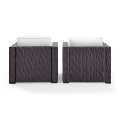 Image showing  Biscayne Wicker Chair Set, White, 2-Pack