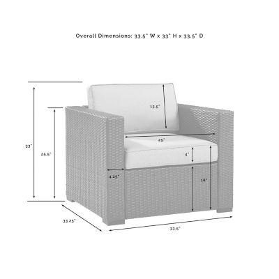 Image showing 5 th Crosley Biscayne Wicker Chair Set, White, 2 pk.