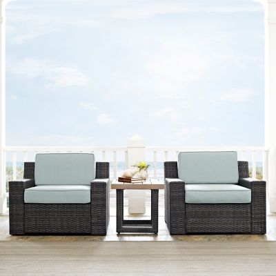 Crosley 3 pc. Beaufort Outdoor Wicker Chat Set, KO70124BR-MI