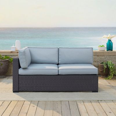 Image showing  Biscayne Wicker Sectional Loveseat, Blue