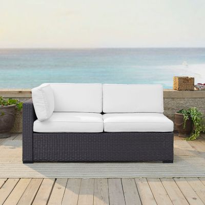 Image showing  Biscayne Wicker Sectional Loveseat, White