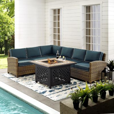 Image showing  5 pc. Bradenton Wicker Set with Fire Table, KO70158-NV