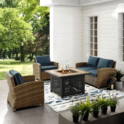 Image showing  4 pc. Bradenton Wicker Set with Fire Table