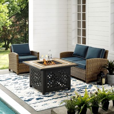Image showing  3 pc. Bradenton Wicker Set with Fire Table, KO70161-NV