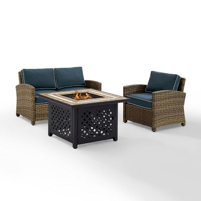 Image showing  3 pc. Bradenton Wicker Set with Fire Table, KO70161-NV