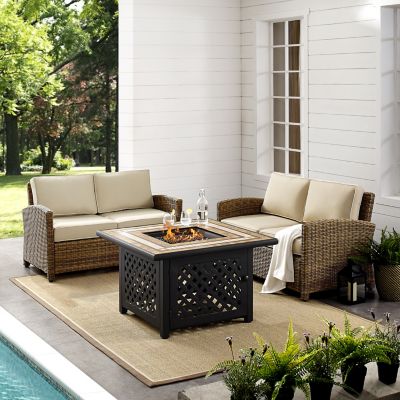 Image showing  3 pc. Bradenton Wicker Set with Fire Table, KO70164-NV