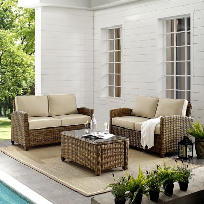 Image showing  3 pc. Bradenton Wicker Conversation Set, KO70165-GY