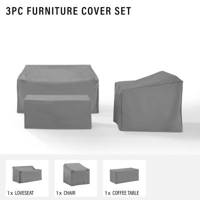 Image showing 2 th Crosley 3 pc. Furniture Cover Set, Gray 1