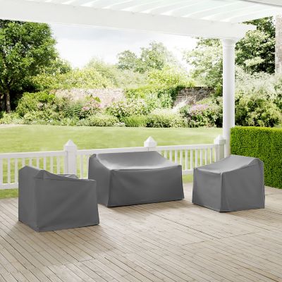 Crosley 3 pc. Furniture Cover Set, Gray 2