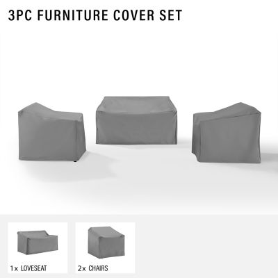 Image showing  3 pc. Furniture Cover Set, Gray 2