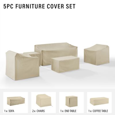 Image showing 1 th Crosley 5 pc. Furniture Cover Set, Tan, MO75006-TA