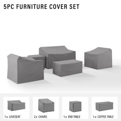Image showing  5 pc. Furniture Cover Set, Gray 2