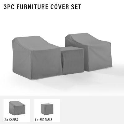 Image showing  3 pc. Furniture Cover Set, Gray 4