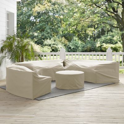 Crosley Catalina Furniture Cover Set, Brown, 6 pc.