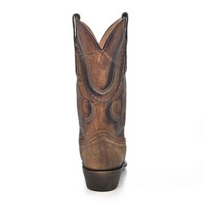 Image showing  Men's Gold Cowhide Narrow Square Toe Boots, 12 in., 2 in. Cowboy Heel