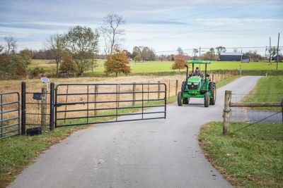 Image showing  Single Swing Medium-Duty Rancher Solar Panel Gate Opener Kit for Gates Up to 16 ft. L or 550 lb.