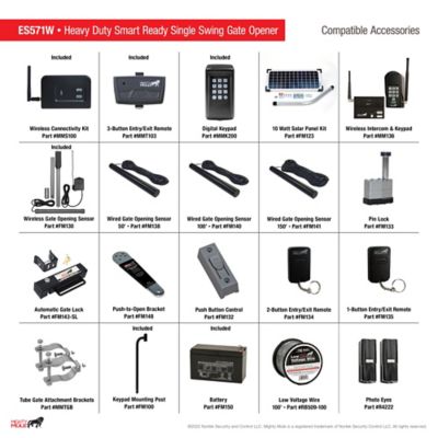 Image showing 5 th Mighty Mule Single Swing Estate Smart-Ready Heavy-Duty Gate Opener Combo Kit for Gates Up to 18 ft. L or 850 lb.
