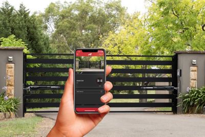 Image showing  Dual Swing Estate Smart Ready Heavy-Duty Gate Opener Kit for Gates Up to 18 ft. L or 850 lb. Per Gate Leaf