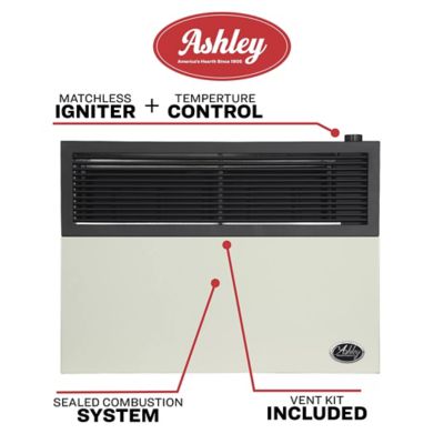 Image showing  32.3 in. Propane Gas Direct-Vent Wall Heater, 825 sq. ft., 25,000 BTU
