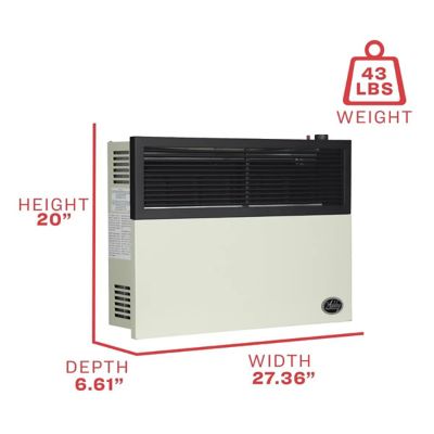 Image showing  27.36 in. Natural Gas Direct-Vent Heater, 570 sq. ft., 17,000 BTU