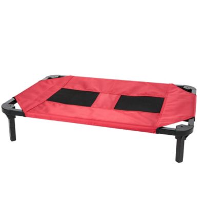 Lucky Dog Comfort Elevated Cot Pet Bed, Red