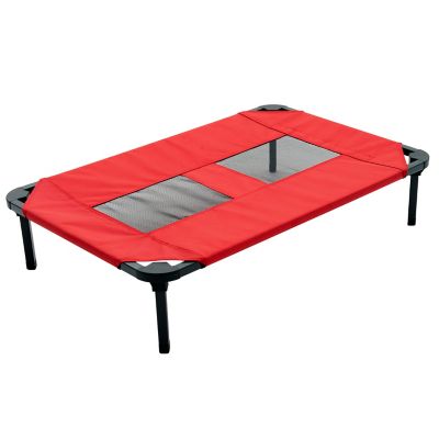 Image showing  Comfort Elevated Cot Pet Bed, Red