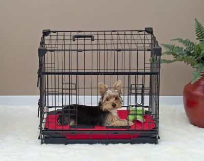 Lucky Dog Whisper Glide Sliding 2-Door Steel Dog Crate, Corner Stabilizer, Removable Tray, Rubber Feet, Carrying Handle I was so surprised with this pet crate the easy set up and fold up was great