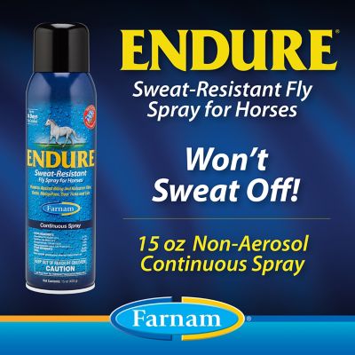 Image showing  Endure Sweat-Resistant Fly Repellent Spray for Horses, 14-day Long Lasting Protection, Continuous Spray, 15 oz.