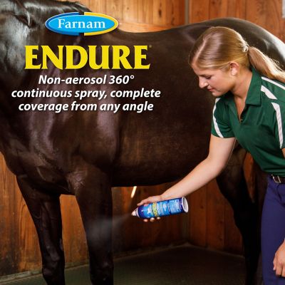 Image showing  Endure Sweat-Resistant Fly Repellent Spray for Horses, 14-day Long Lasting Protection, Continuous Spray, 15 oz.