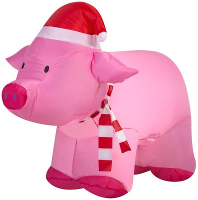 Gemmy Airblown Outdoor Pig Christmas Inflatable