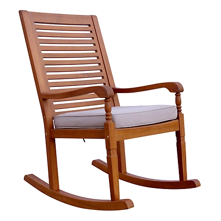 northbeam Nantucket Rocking Chair, 34.25 in. x 23.23 in. x 42.32 in., 250 lb. Capacity, 2.5 in. Cushion Thickness