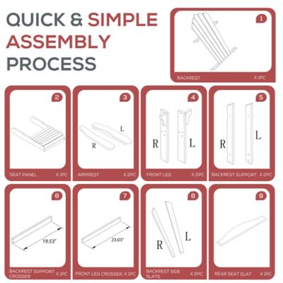 Image showing 5 th Merry Products Corp Riverside Adirondack Chair