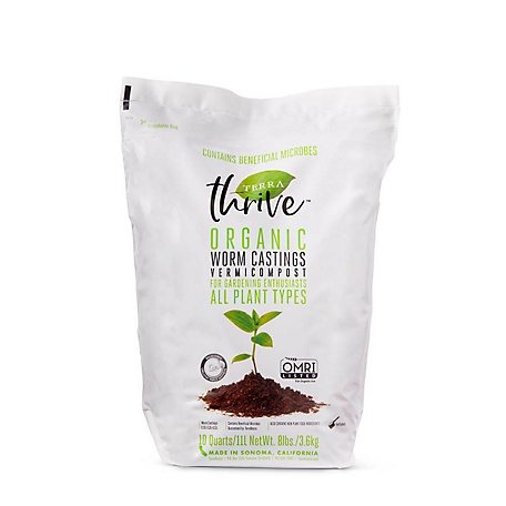 Terra 10 qt. Thrive Dry Blend Worm Castings Soil Conditioner