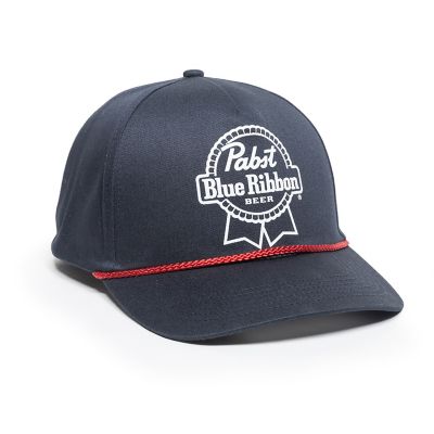 Blue Ribbon Pabst Blue Ribbon Logo with Cord Ranger Cap, Navy at