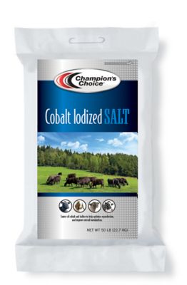 Champion's Choice Cobalt Iodized Cattle Salt Bag, 50 lb.