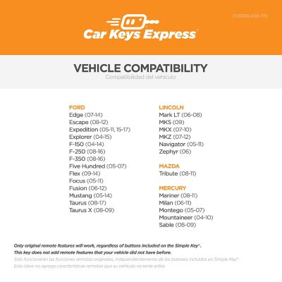 Image showing  Ford Simple Key Remote with 4 Buttons