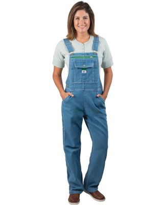 Image showing  Women's Stone Washed Denim Bib Overalls