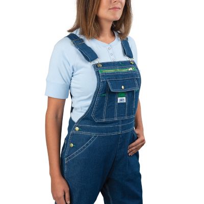 Image showing  Women's Stone Washed Denim Bib Overalls
