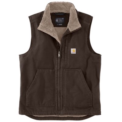 Carhartt sherpa lined 2025 sandstone duck work vest