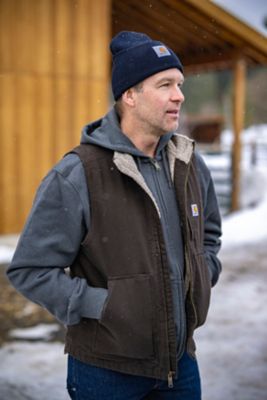 Image showing  Men's Duck Sherpa-Lined Mock Neck Vest