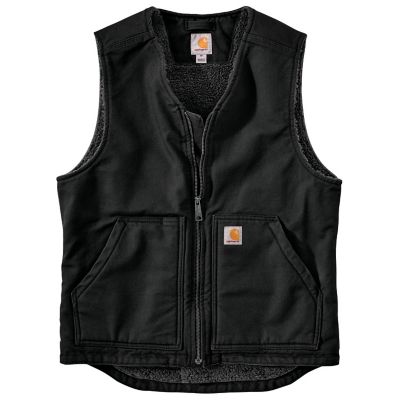 Image showing  Men's Washed Duck Sherpa-Lined Vest