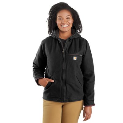 Image showing  Women's Washed Duck Sherpa-Lined Jacket