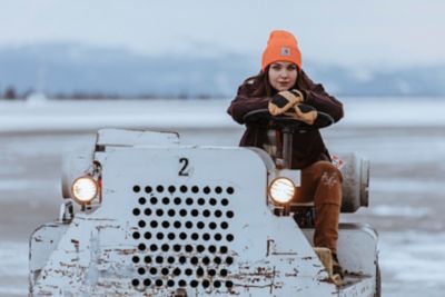 Image showing  Women's Washed Duck Sherpa-Lined Jacket